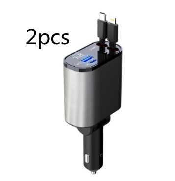 Metal Car Charger 100W Super Fast Charging USB And TYPE-C Adapter