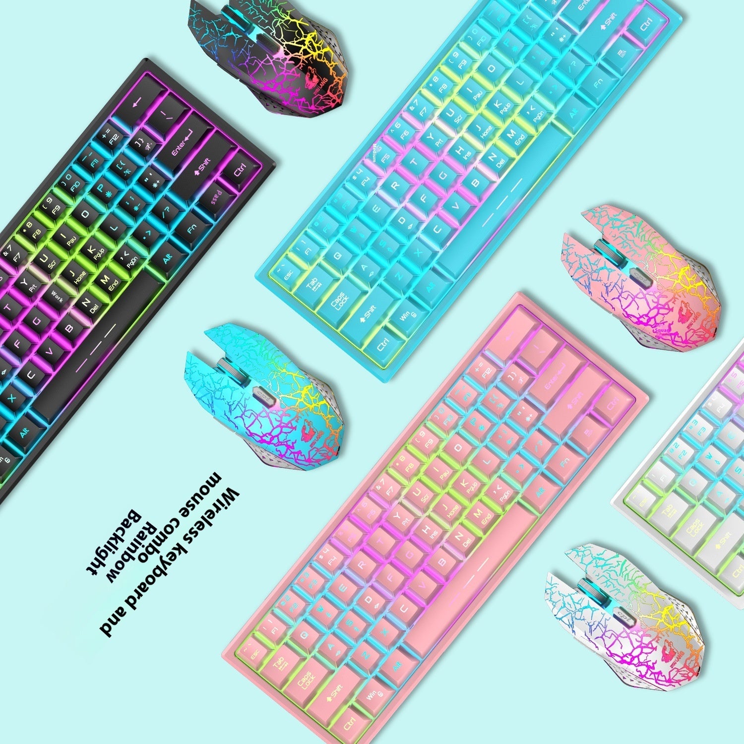 Free Wolf T61 60% Wireless Gaming Keyboard