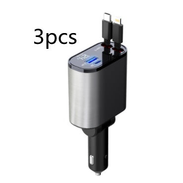 Metal Car Charger 100W Super Fast Charging USB And TYPE-C Adapter