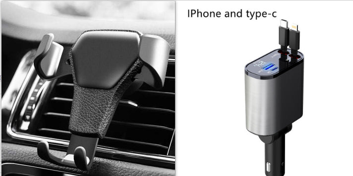 Metal Car Charger 100W Super Fast Charging USB And TYPE-C Adapter